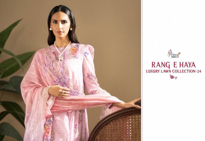 Rang E Haya Luxury Lawn Collection Vol 01 By Shree Pure Cotton Pakistani Suits Wholesale Market In Surat
 